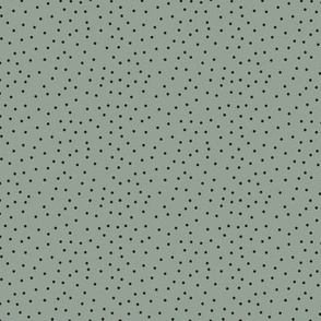 Fall Polka Dots Sage/Black 3x3