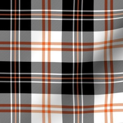 Halloween tartan plaid black white pumpkin orange