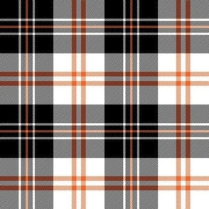 Halloween tartan plaid black white pumpkin orange