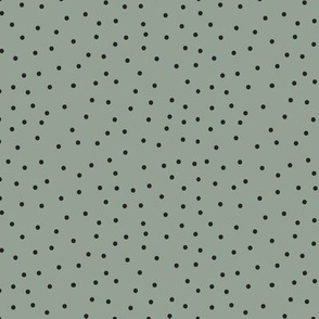 Fall Polka Dots Sage/Black 5x5