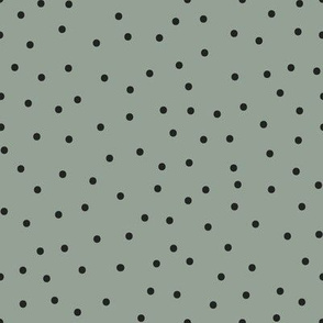 Fall Polka Dots Sage/Black 8x8
