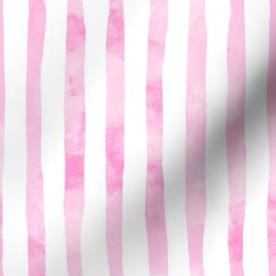 Pink Watercolor Stripes Vertical