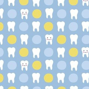 Happy Teeth - Blue and Yellow Small