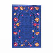 2024 Midsummer Festival Floral Tea Towel Calendar