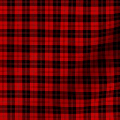 Erskine black and red tartan, 1"