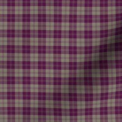 Erskine dress tartan, 1" plum and grey