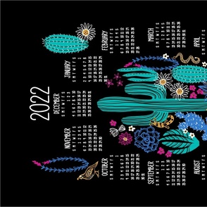 2022 Sonoran Landscape Tea Towel Calendar