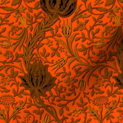 Flora ~ William Morris ~ Gilt Scroll on Marquise  