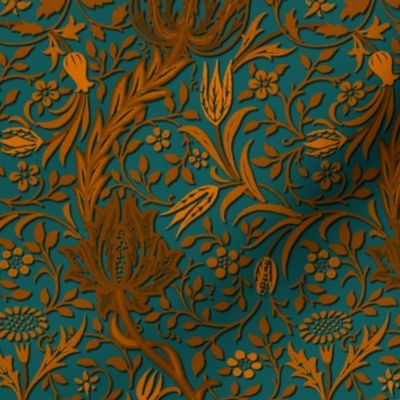 Flora ~ William Morris ~ Gilt Scroll on Capsized 
