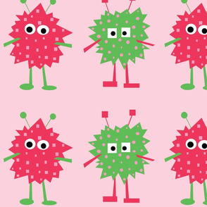 3_monsters_-_pink_and_green