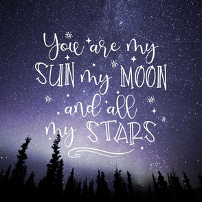 You Are My Sun, My Moon and all My Stars - 18 inch square