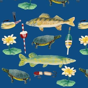 Walleye Fabric, Wallpaper and Home Decor