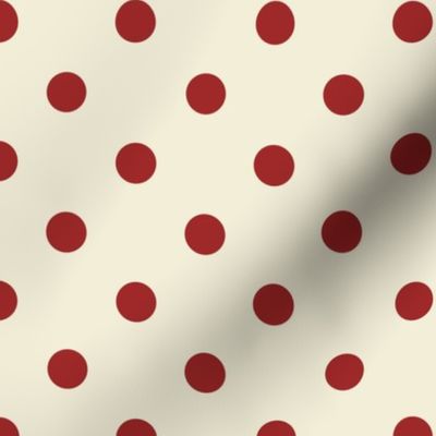 Red Polka Dots.Cream