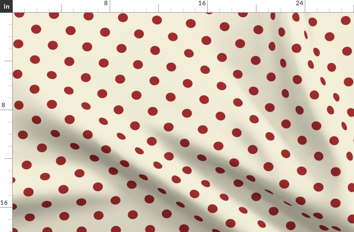 Red Polka Dots.Cream