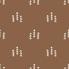 Seamless background forest trees gender neutral baby pattern.