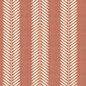 Laurel Leaf Stripe custom Clay and beige