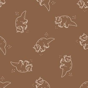  Simple triceratops dinosaur gender neutral baby pattern. 