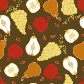 Juicy fall fruits pattern