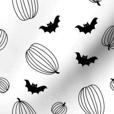 Modern lined Pumpkins Bats 8x8