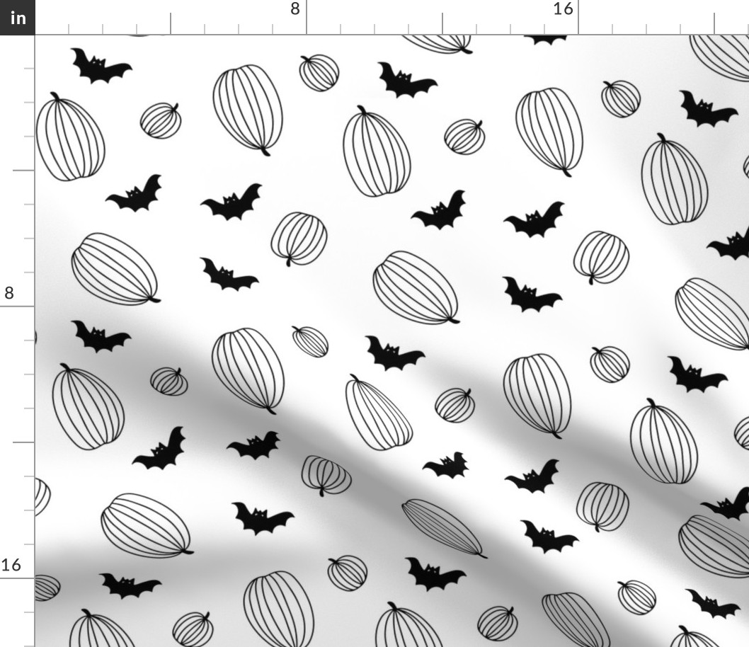 Modern lined Pumpkins Bats 8x8