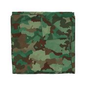 Military Army Green and Khaki Brown Camo Camouflage Print