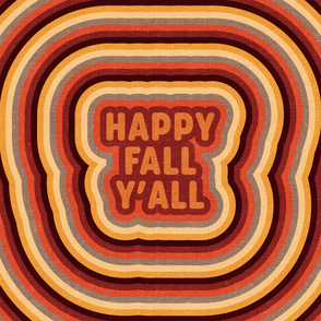 Retro Happy Fall Y'all Minky Blanket - 54 x 72 inches