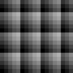 Black to grey,  checks, 5 inch repeat, repeat, gradient, ombre