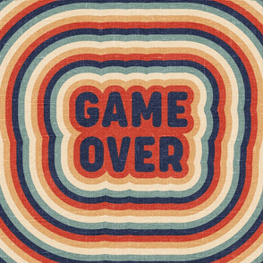Retro Game Over Minky Blanket - 18 inch square