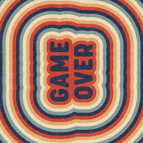 Retro Game Over Minky Blanket rotated - 36 x 54 inches