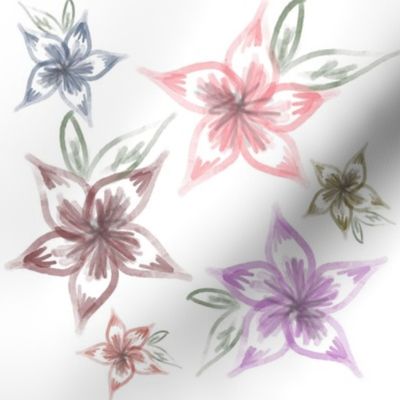 Water color flowers  background 