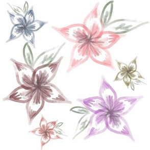 Water color flowers  background 