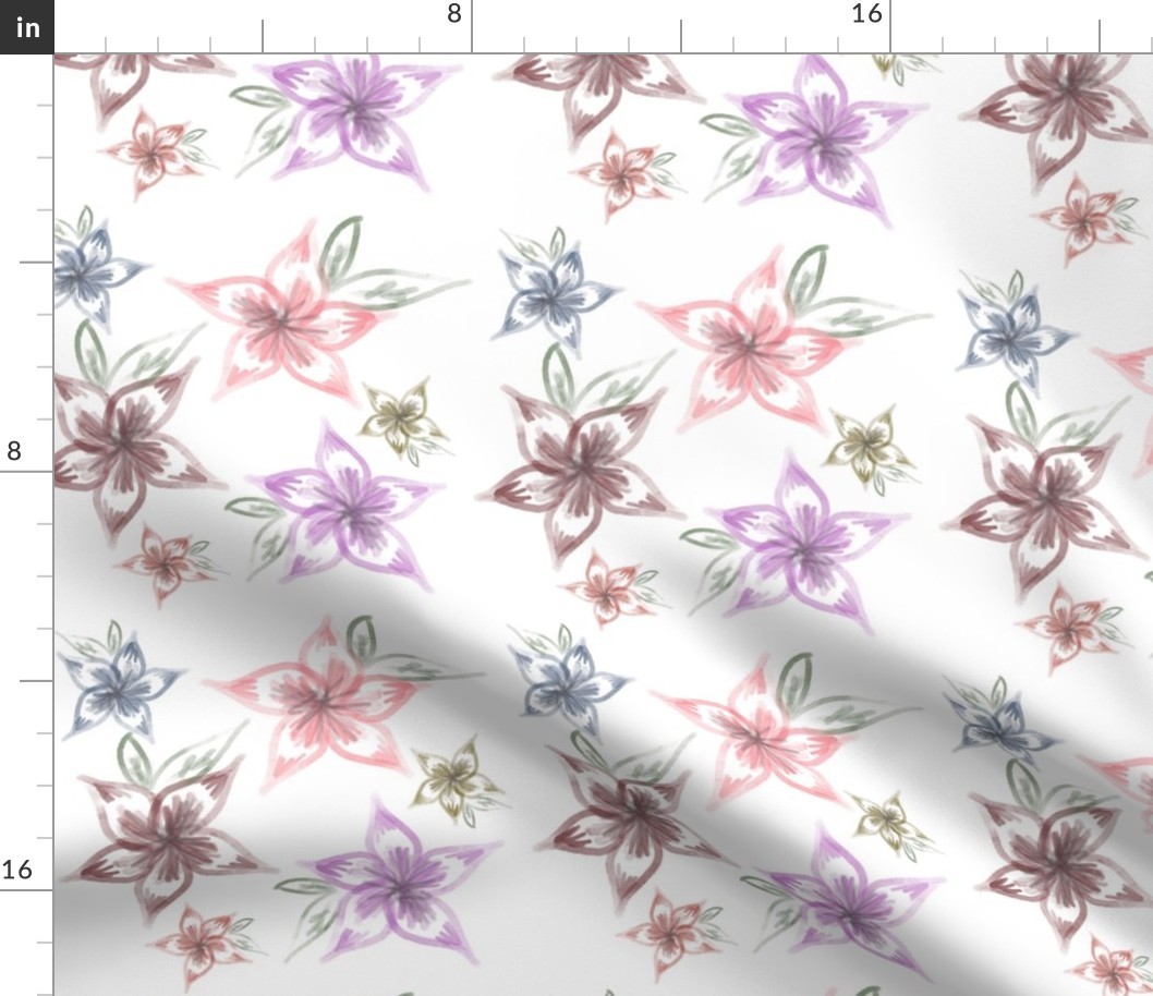 Water color flowers  background 