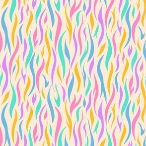 Pastel rainbow wavy abstract shapes Artistic style challenge