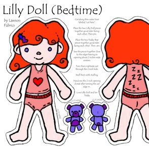 Lilly Doll (Bedtime) Cut and Sew