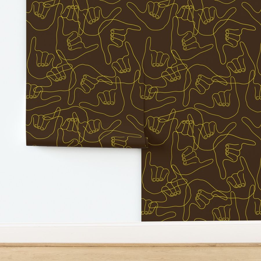 School Colors Shaka GOLD ON BROWN