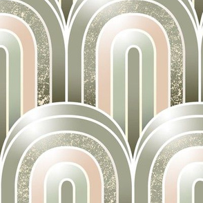 shiny art deco metal arches | medium