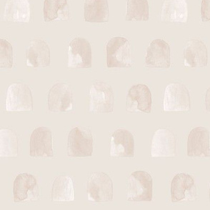 Beige Watercolour Arches Wallpaper by Erin Kendal