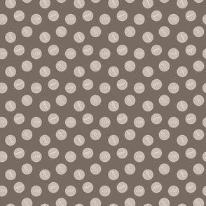 Calico coins warm grey