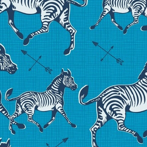 Galloping Turquoise Zebras