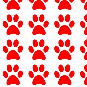 Red Paw Print Large 2