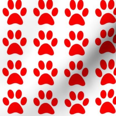 Red Paw Print Small 2