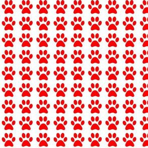 Red Paw Print Small 2