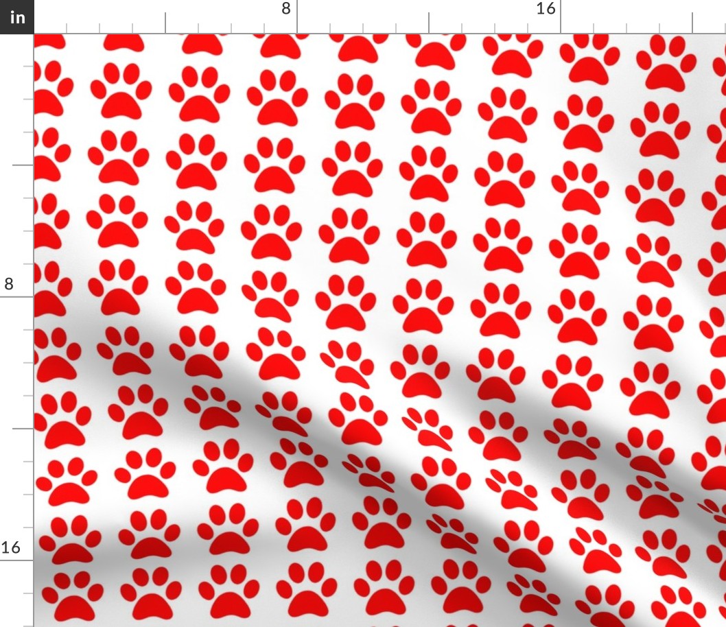 Red Paw Print Small 2