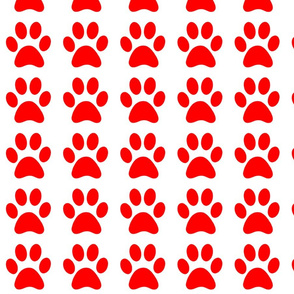 Red Paw Print Medium 2