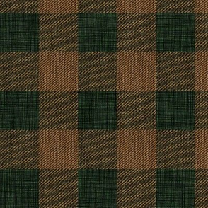 Acorn Brown Forest Green Large Plaid