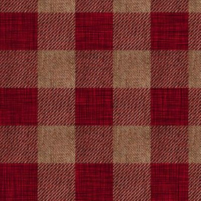 Red and Light Brown Buffalo Plaid