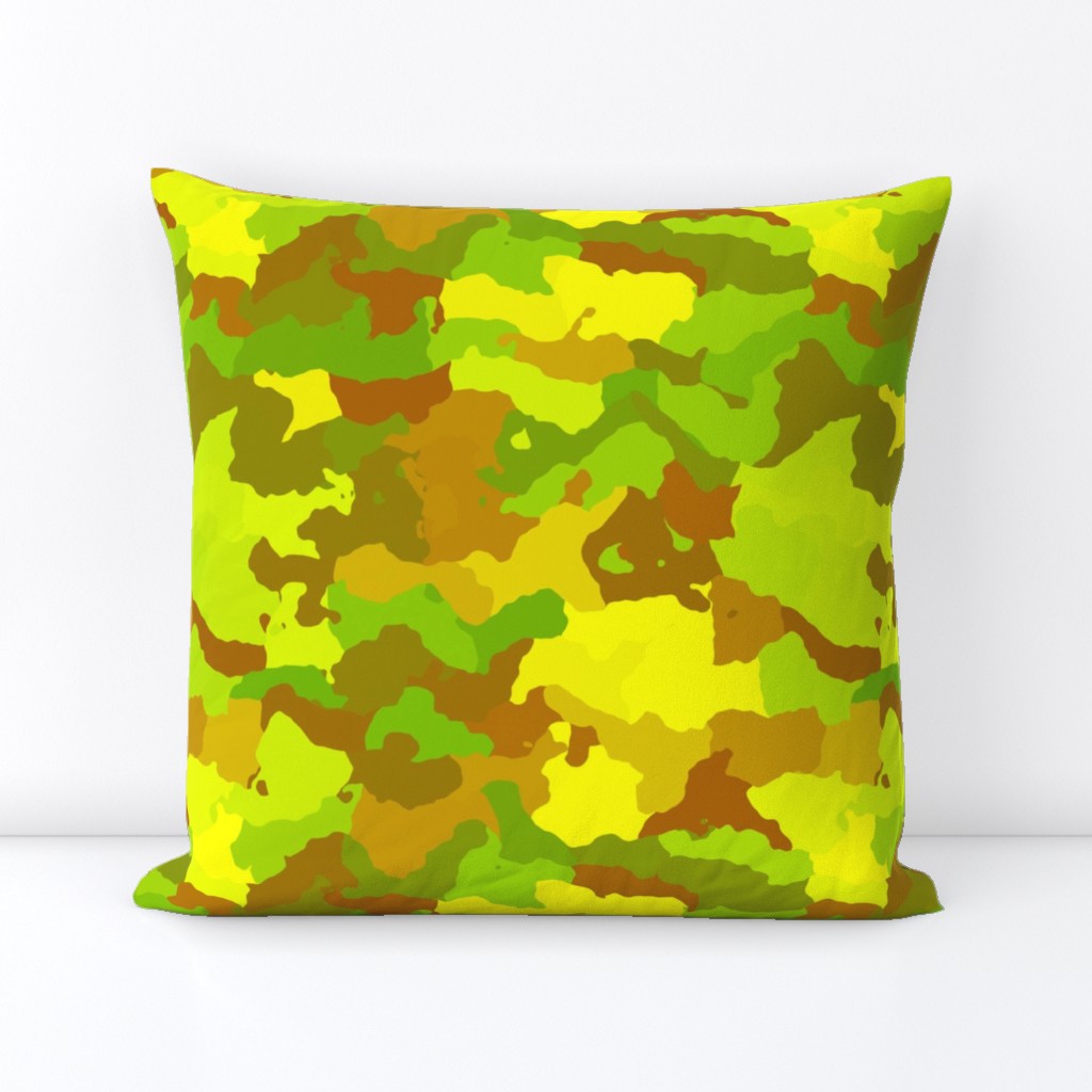 Small Yellow and Green Tropical Rainforest Camo Camouflage