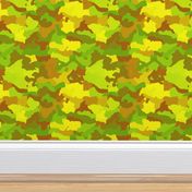 Small Yellow and Green Tropical Rainforest Camo Camouflage