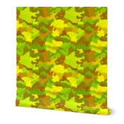 Small Yellow and Green Tropical Rainforest Camo Camouflage