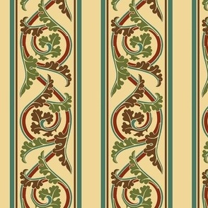 wider Gothic Revival foliage border 1, vertical stripes
